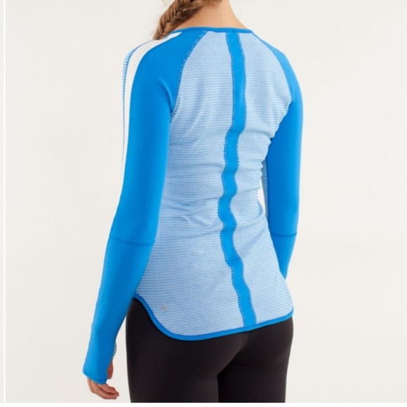 Lululemon Runder Under Long Sleeve
Mini Check Pique Beaming Blue Polar Cream - Picture 5 of 12